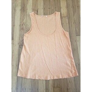 Sezane Melon Orangr Cotton Linen Sleeveless Top Size XS